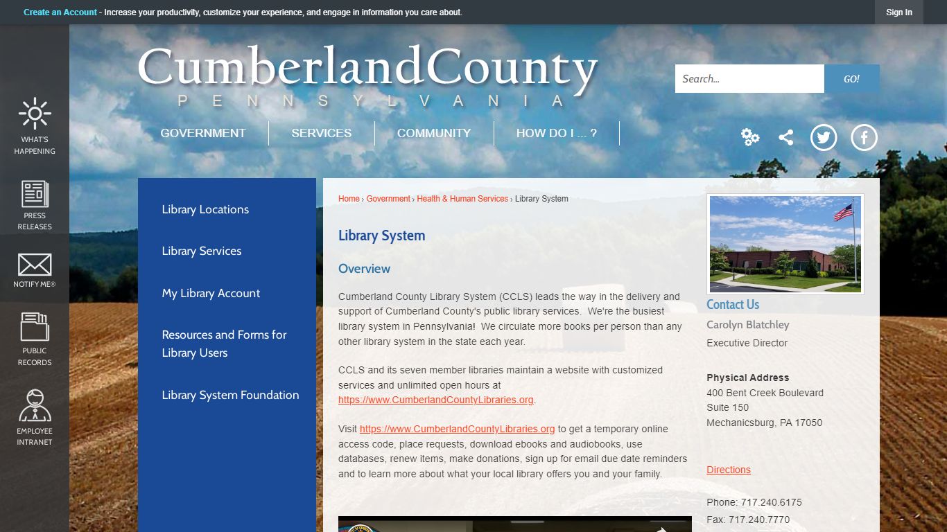 Library System | Cumberland County, PA - Official Website