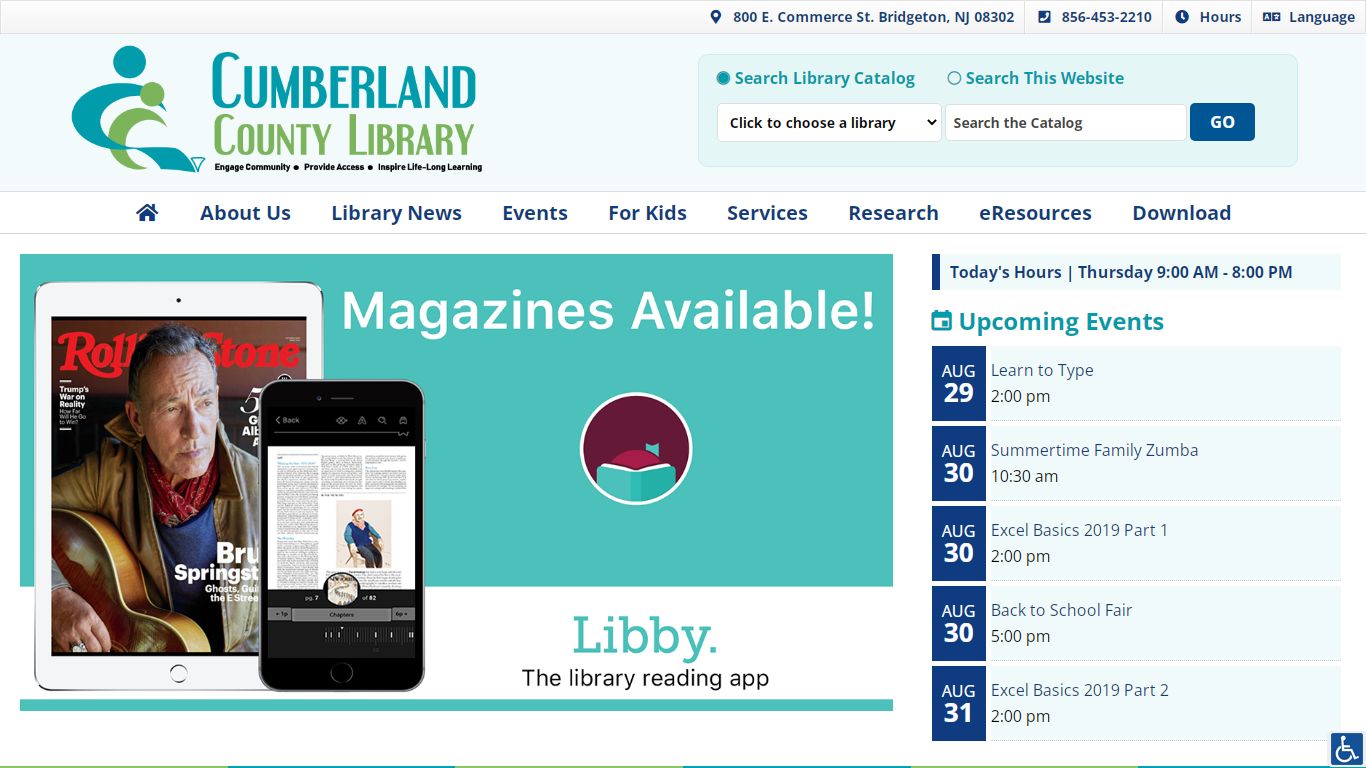 Cumberland County Library – "Engage community; provide access; inspire ...